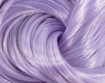 Cabello de muñeca de nailon color lavanda Blossom para reenraizar muñecas de moda personalizadas, 38 pulgadas