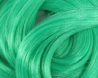 Medley Green Nylon Doll Hair for Rerooting Custom Fashion Dolls, 38-Inch
