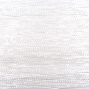 May include: White textured fabric with a subtle sheen. The fabric is made of fine threads woven together to create a smooth and delicate surface.