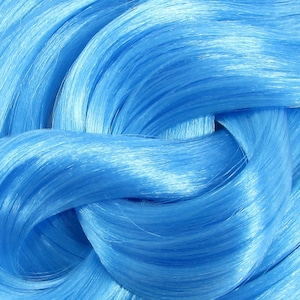 Nylon Doll Hair - Majesty Blue for Rerooting Custom Fashion Dolls, Doll Rehair, Reroot Tool Rehairing