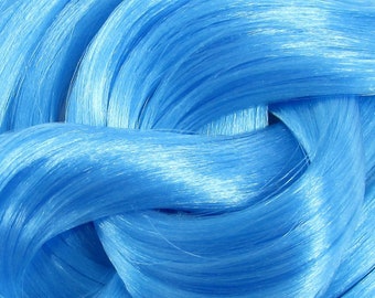 Majesty Blue Nylon Doll Hair for Rerooting Custom Fashion Dolls, 38-Inch