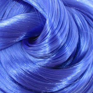Chief Indigo Blue Nylon Doll Hair for Rerooting Custom Fashion Dolls, 38-Inch