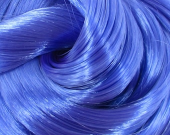 Chief Indigo Blue Nylon Doll Hair for Rerooting Custom Fashion Dolls, 38-Inch