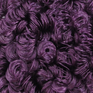 Curly Nylon Doll Hair - Spellbound Purple 5mm & 10mm Curl - for Rerooting Custom Fashion Dolls, Doll Rehair, Reroot Tool Rehairing