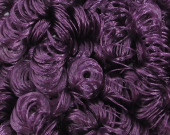 Curly Nylon Doll Hair - Spellbound Purple 5mm & 10mm Curl - for Rerooting Custom Fashion Dolls, Doll Rehair, Reroot Tool Rehairing