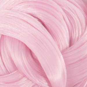 Cherry Blossom Pink Nylon Doll Hair for Rerooting Custom Fashion Dolls, 38-Inch
