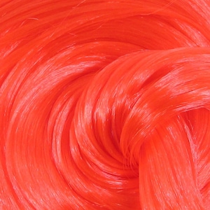 Nylon Doll Hair - Paradise Red/Orange - for Rerooting Custom Fashion Dolls, Doll Rehair, Reroot Tool Rehairing