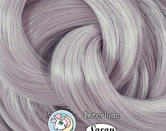 Interlude Pale Lavender Saran Doll Hair for Rerooting Custom Dolls, 38-Inch