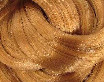 Nylon Doll Hair - Tuscan Amber Brown - for Rerooting Custom Fashion Dolls, Doll Rehair, Reroot Tool Rehairing