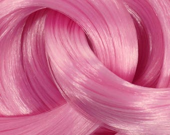 Fleur Pink Nylon Doll Hair for Rerooting Custom Fashion Dolls, 38-Inch