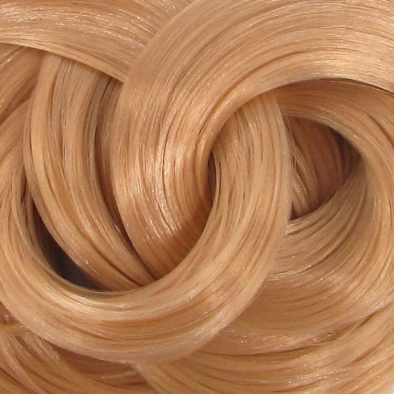 Raw Sugar Light Brown Nylon Doll Hair for Rerooting Custom Fashion Dolls, 38-Inch