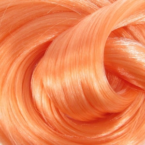 Nylon Doll Hair - Cantaloupe Peach Orange - for Rerooting Custom Dolls, Doll Rehair, Reroot Tool Rehairing