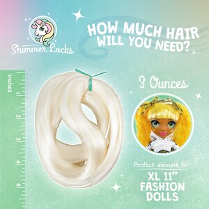 You will need 3 ounces to reroot a Rainbow High, OMG LOL doll or similar size head doll.