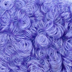 Cosmic Wind Lavender Curly Nylon Doll Hair for Rerooting Custom Fashion Dolls, 5mm 10mm