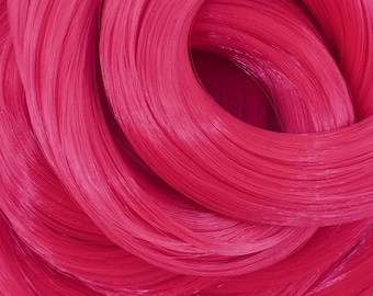 Pizzazz Hot Pink Nylon Doll Hair for Rerooting Dolls, 38-Inch