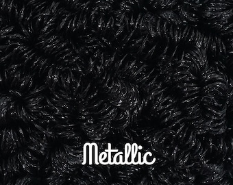 1/2oz Glazed Onyx Black Metallic Curly Nylon Doll Hair for Rerooting Dolls, 6mm