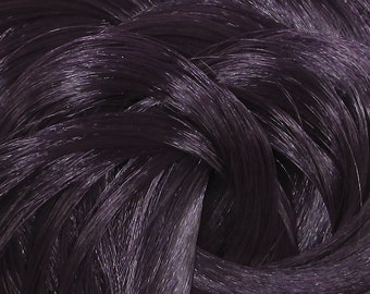Dark Embrace Deep Purple Nylon Doll Hair for Rerooting Custom Fashion Dolls, 38-Inch