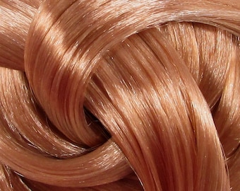 Terracotta Brunette Nylon Doll Hair for Rerooting Custom Fashion Dolls
