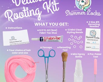 Deluxe Doll Rerooting Kit, Hair Reroot Tool, Needles & Supplies for Doll Customizing