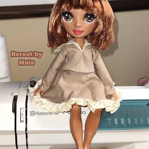 Nylon Doll Hair Cappuccino Brown for Rerooting Custom Fashion Dolls, Doll  Rehair, Reroot Tool Rehairing