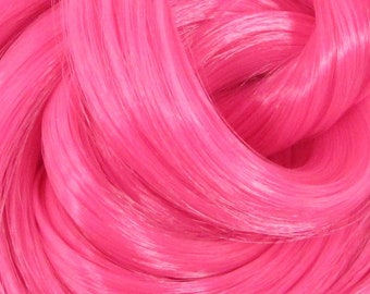 Nylon Doll Hair - Bangles and Bows Pink for Rerooting Custom Fashion Dolls, Doll Rehair, Reroot Tool Rehairing