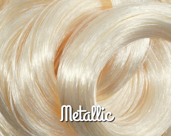 Shimmer Locks Pixie Blonde Metallic Nylon Doll Hair for Rerooting, 38-Inch