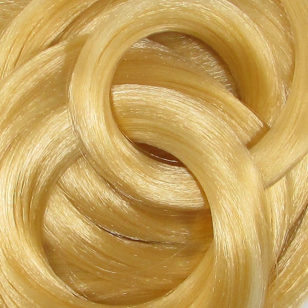 Nylon Doll Hair - Cashew Later Blonde - for Rerooting Custom Fashion Dolls, Doll Rehair, Reroot Tool Rehairing