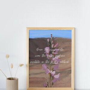 Desert flowers with quote