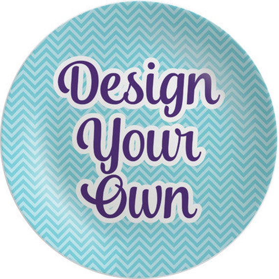 Set of 4 Design Your Own Plates Etsy