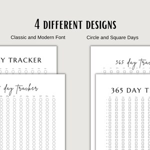 365 Day Tracker Poster | Month | A4 PDF - Etsy