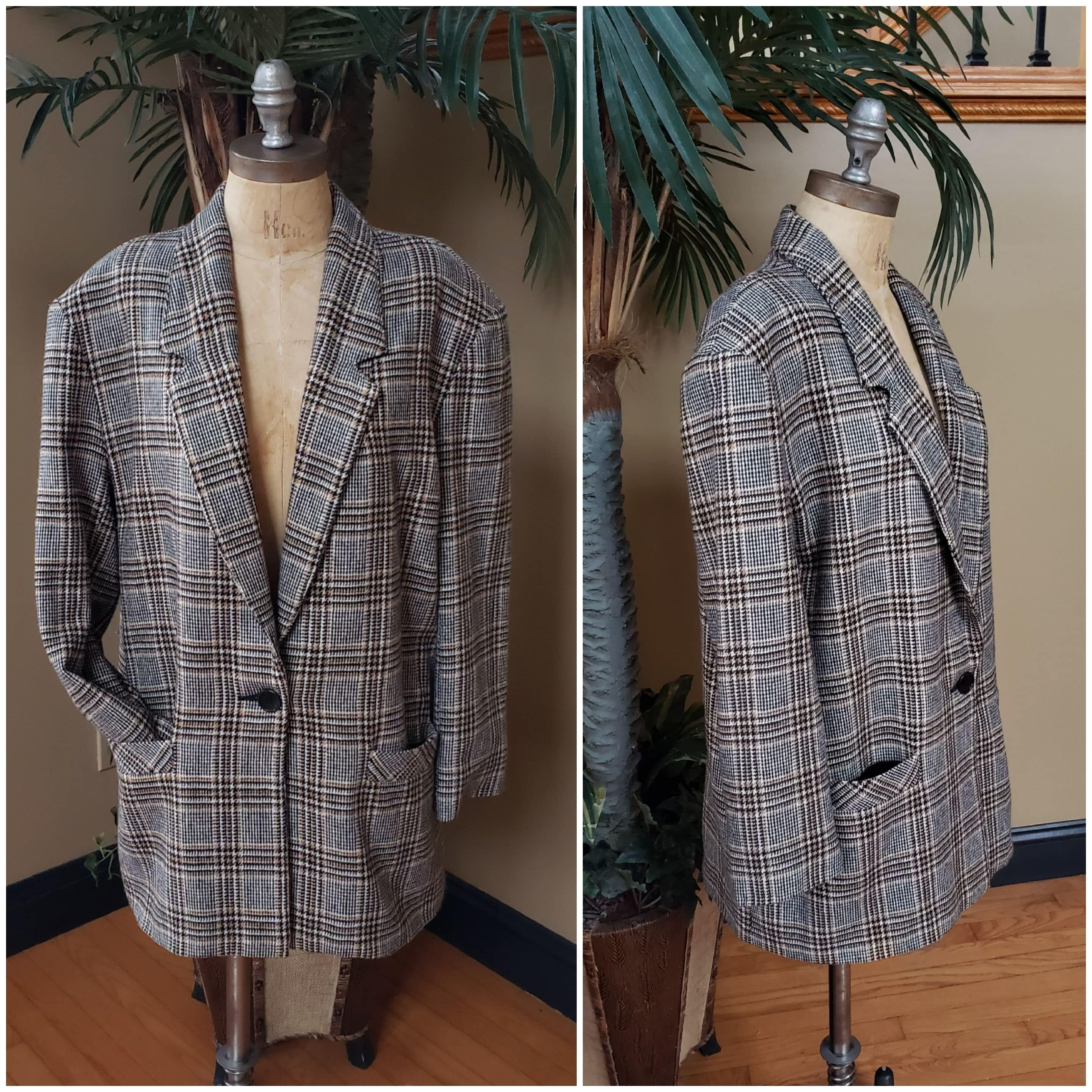 Vintage Tweed Womens Coat 1980 - Etsy