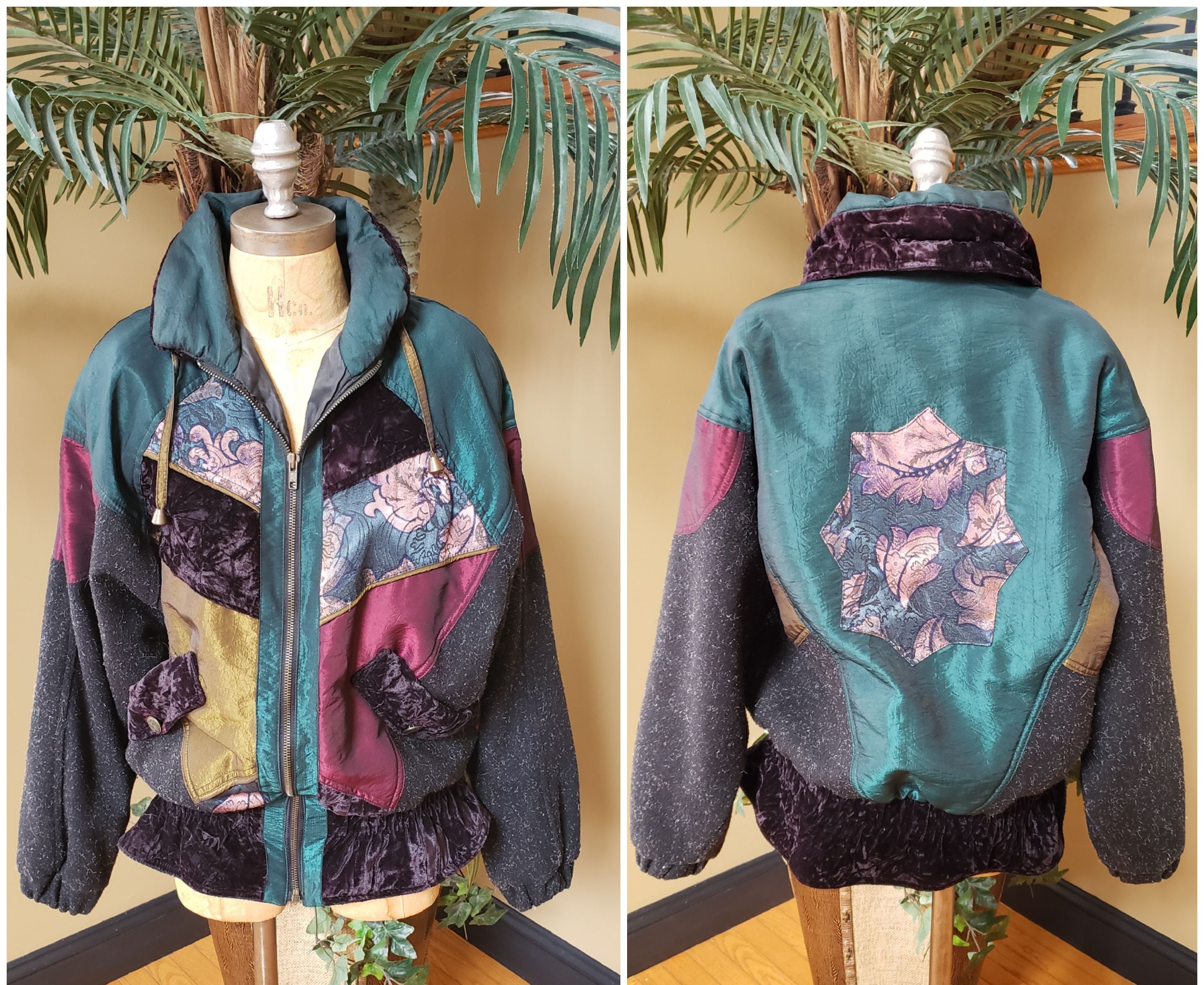 最高品質の 80's Vintage 1980's Coat Jacket Patchwork ジャケット・アウター
