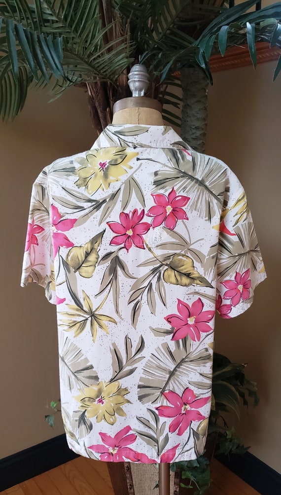 Vintage Womens HAWAIIAN Floral Shirt_BOBBIE BROOK… - image 5