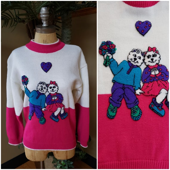 Vintage 80's 90's Acrylic 3D Sweater__SISTER SIST… - image 1
