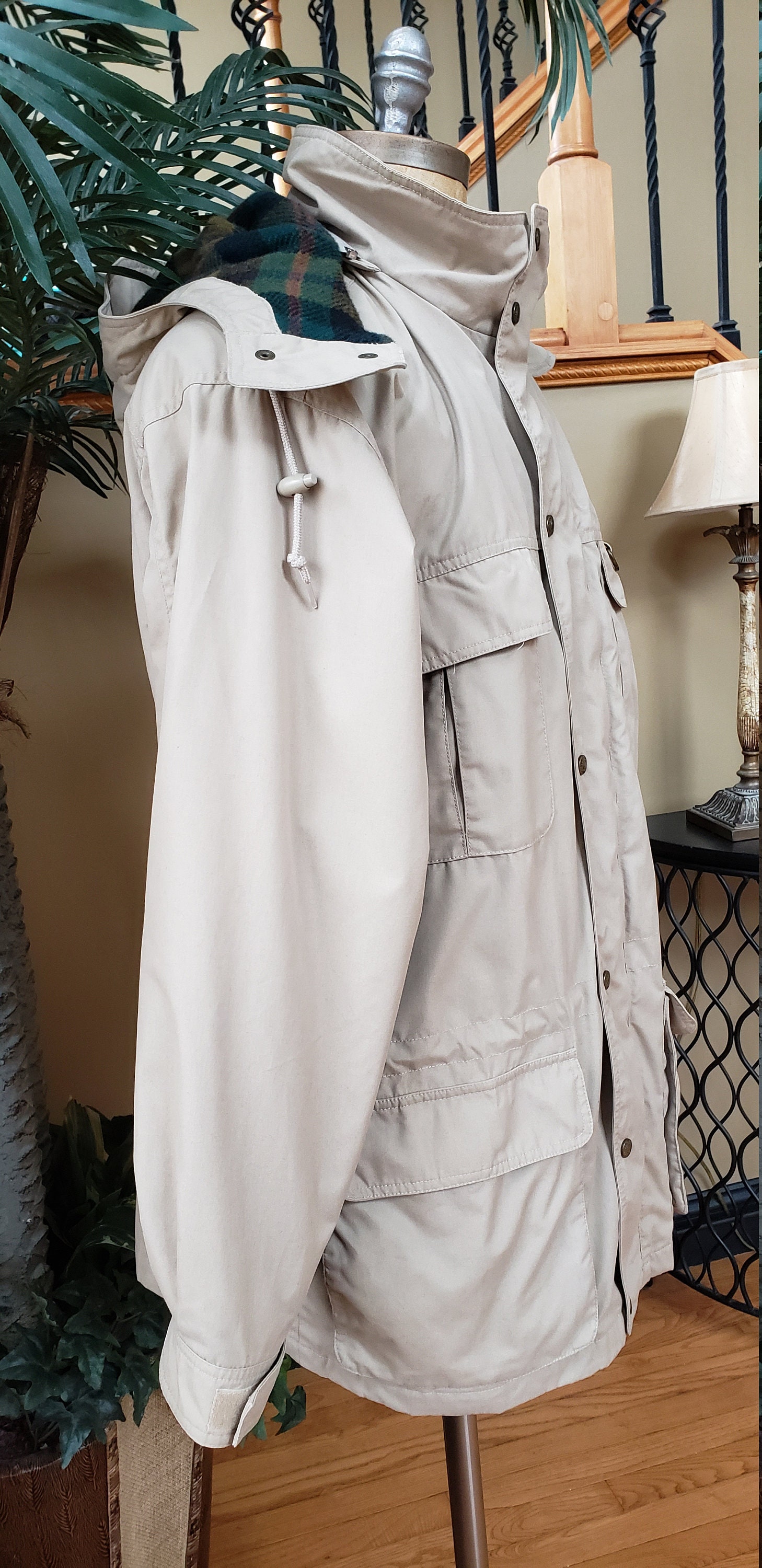 Vintage EDDIE BAUER Plaid Wool Lined Mountain Parka Jacket