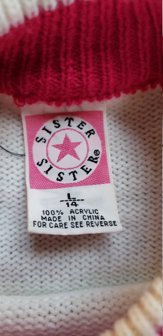 Vintage 80's 90's Acrylic 3D Sweater__SISTER SIST… - image 10