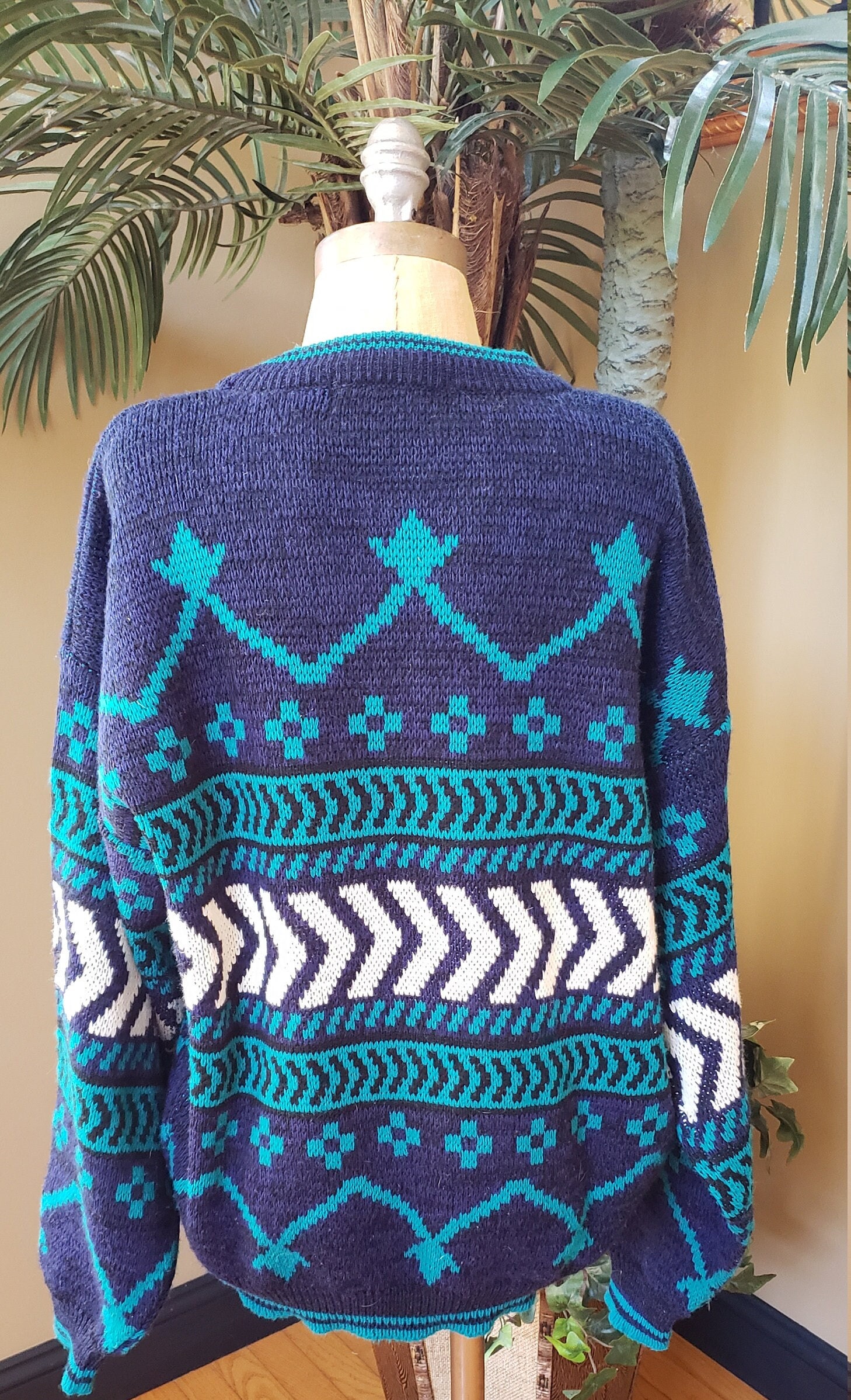 Vintage 80's 90's Sweater_acrylic_grandpa Dad