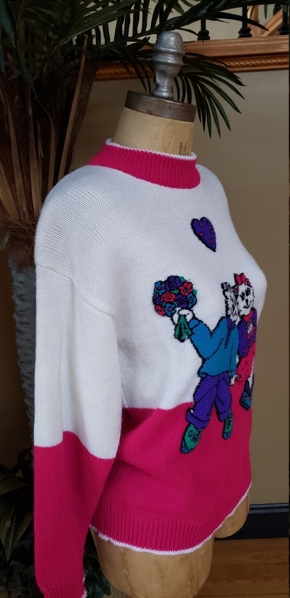 Vintage 80's 90's Acrylic 3D Sweater__SISTER SIST… - image 4