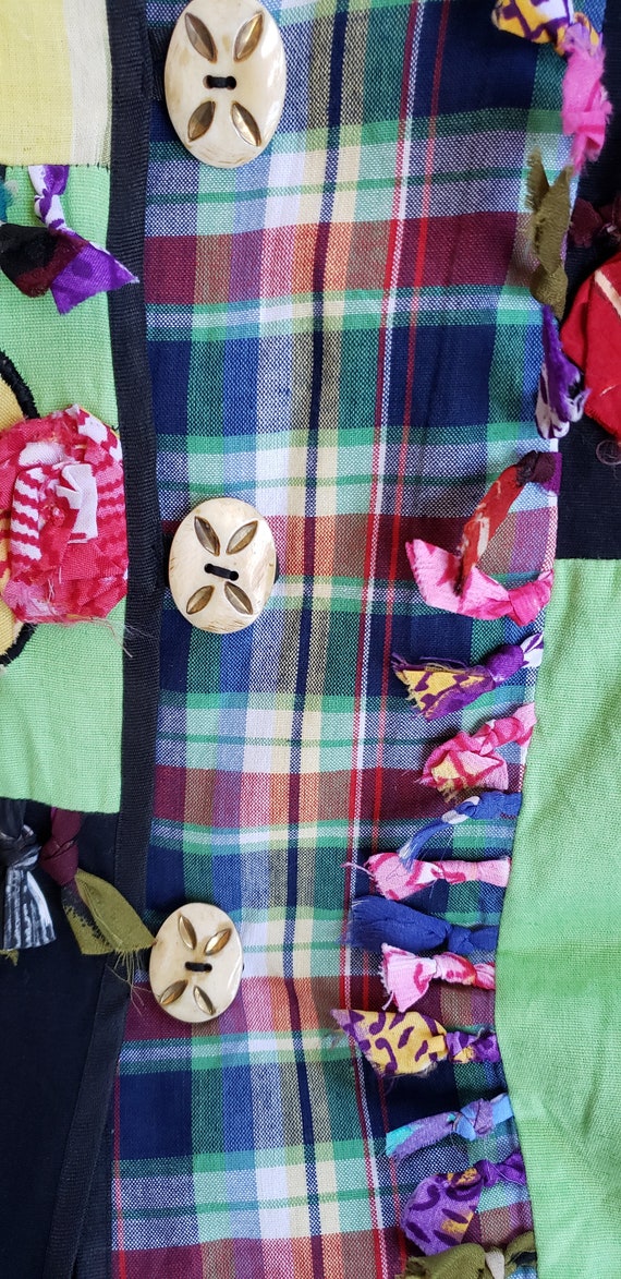 Vintage Patchwork Jacket Button Up Lightweight Co… - image 8