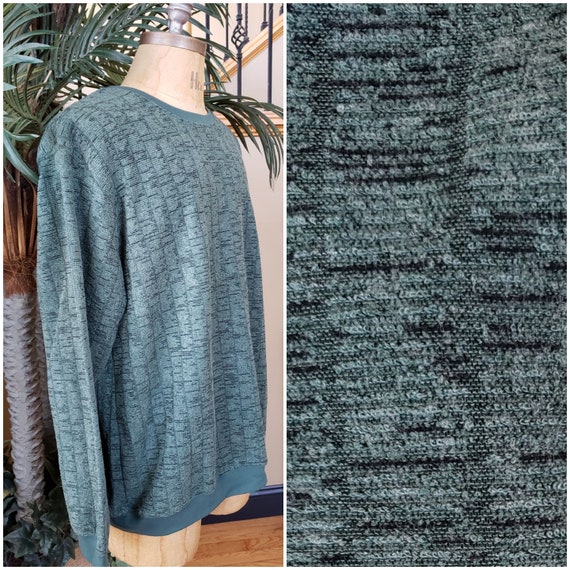 Vintage Sweater Sweatshirt_SUPER Soft_JOHN BLAIR_Dark Hunter Green_Pullover Shirt_Size Men's Large -Extra XL_Oversized Womens Plus 2X XX 2XL
