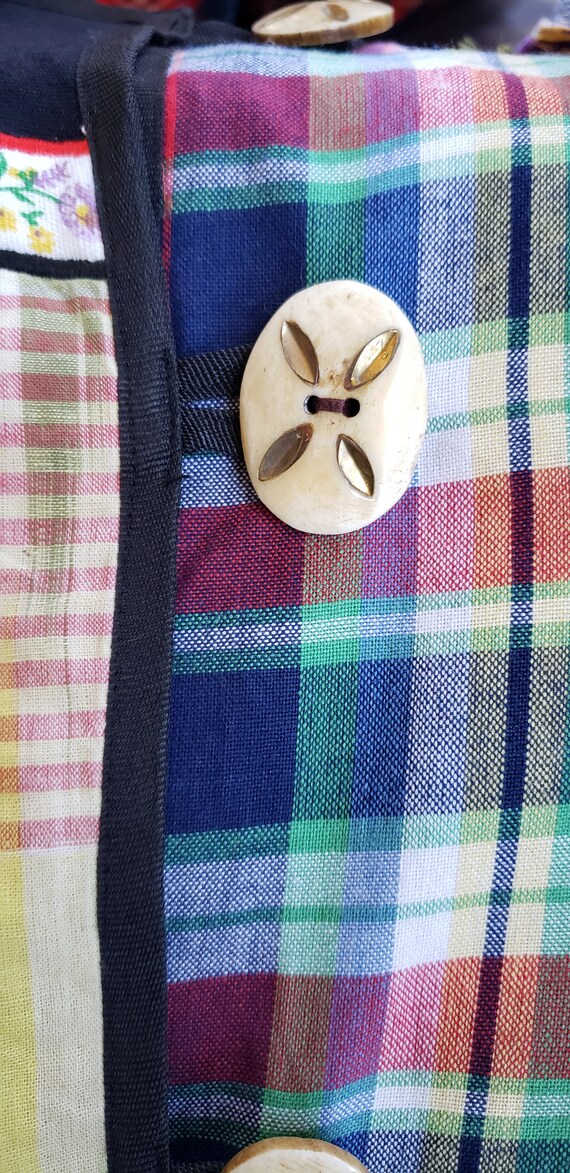 Vintage Patchwork Jacket Button Up Lightweight Co… - image 7