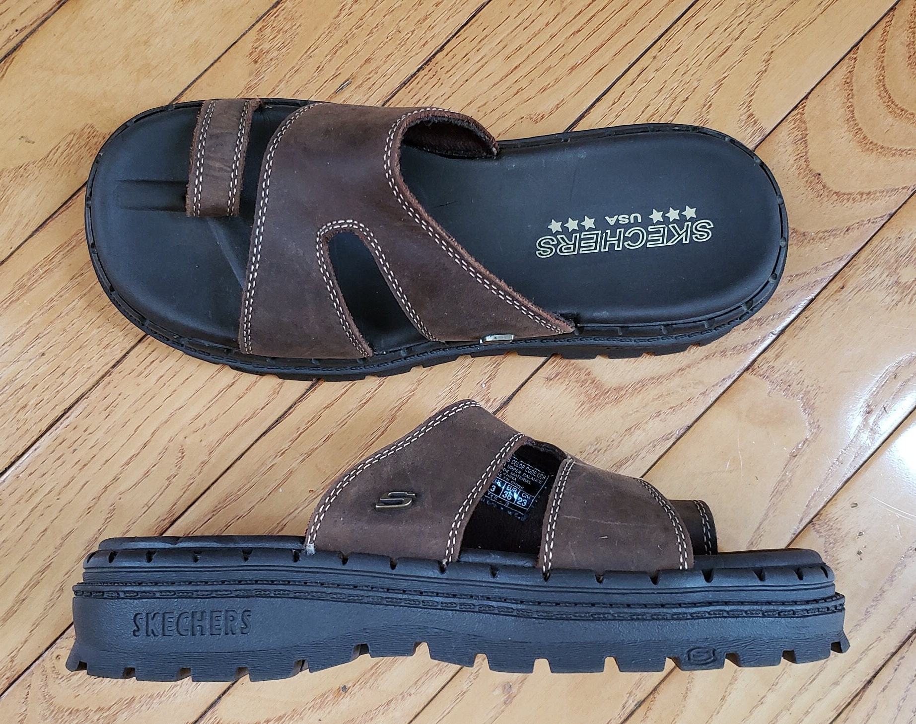 Vintage 90s y2k Skechers Jammers Chunky Flip Flop Thong Platform Sandals  Size 9