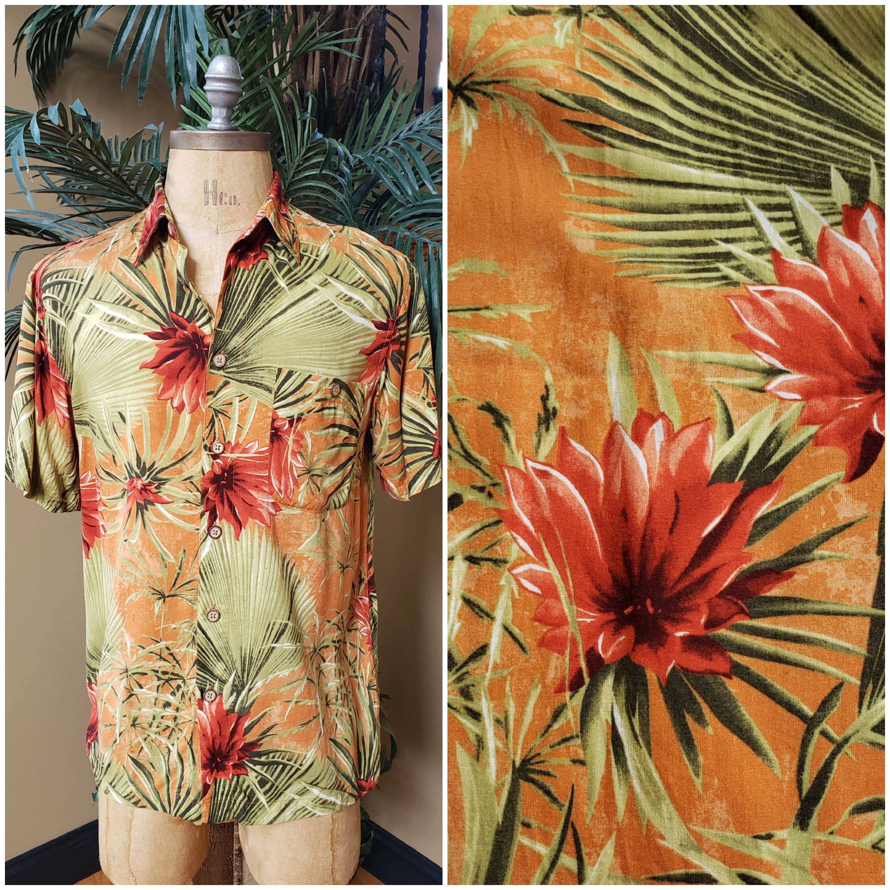 キ*ツ様 80s US VINTAGE 50s style rayon shir キ*ツ様 80s US VINTAGE 50s style rayon shir - メルカリ