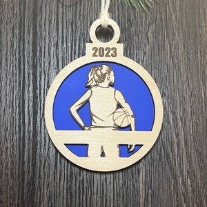Basketball Player Ornament-Personalized-Custom Christmas Ornament-Female