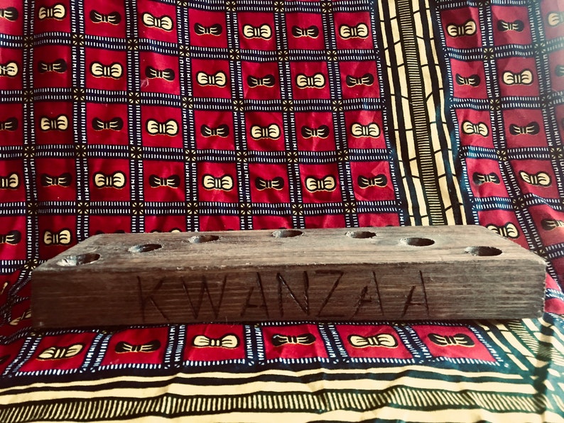 Traditional Wooden Kinara kwanzaa Candle Holder Etsy
