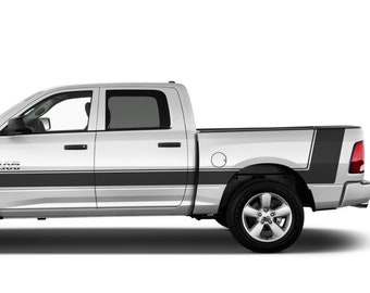 Compatible With Dodge Ram 1500 Decals Rear Bed Stripes Custom Auto Graphics