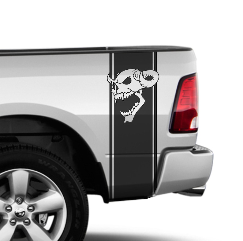 Skull Truck Decals Sport Racing Stickers Compatible With Ram Etsy