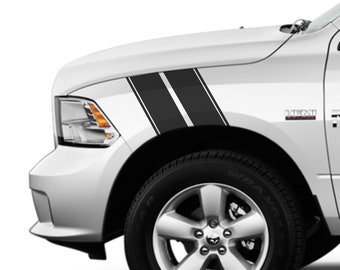 Hash Marks Truck Vinyl Decals Stripes, Pinstriped Car Fenders Racing Stickers, Removable Vinyl Art