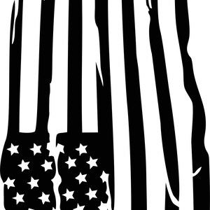 Distressed American Flag Hood Decal For Dodge Ram 1500 - Matte Vinyl Sticker (Custom Image)
