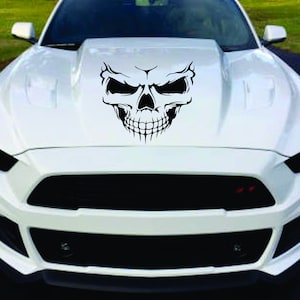 Skull Hood Decal | Skull Vinyl Sticker | Car Skull Vinyl Decal | Truck Hood Skull Graphics | Removable